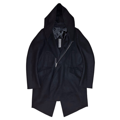 Rick Owens FW19 "LARRY" hooded fishtail wool parka